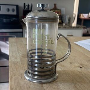 ALFRED "But First Coffee" French Press Coffee Maker